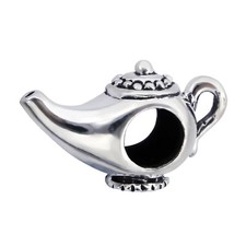 925 Sterling Silver Aladdin Lamp Charm Bead (Design 3)