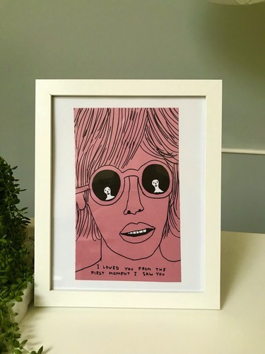 David shrigley obe silk print - david,