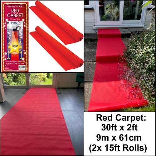 30ft red carpet - red, vip