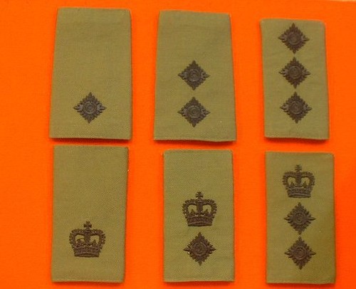 Olive green rank badges - green,