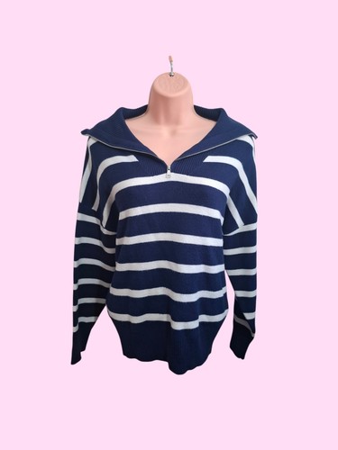Navy blue and - white, stripe