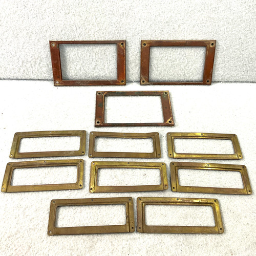 Vintage mcm brass label - vintage,
