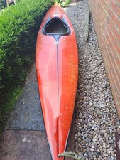 13ft fibreglass canoe . Red . 
