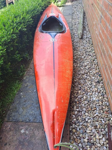 13ft fibreglass canoe red - canoe,
