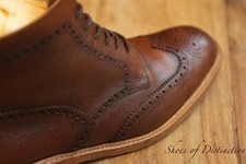 Loake Shoemaker Brown Grain Leather Derby Boots Shoes Mens UK 12 F US 13 EU 46