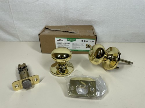 Door knob passage set polished - set,