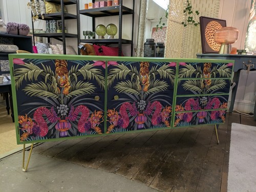 Retro midcentury sideboard - sideboard, tv