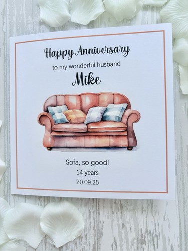 Personalised anniversary card - personalised,