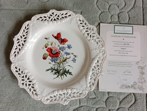 Royal creamware floral gift - x2,