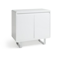 Sleigh 2 Door Sideboard - White Gloss | White Gloss Furniture for Living Room