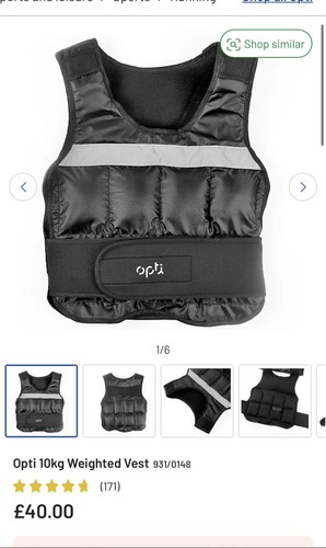 Opti 10kg weight vest barely - weight,