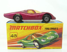 MATCHBOX SUPERFAST No 45 FORD GROUP 6 1-75 SERIES BLACK BASE BOXED