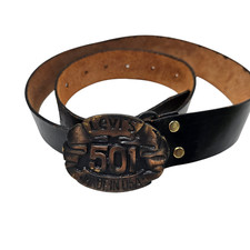 Levis 501 Leather Belt Metal