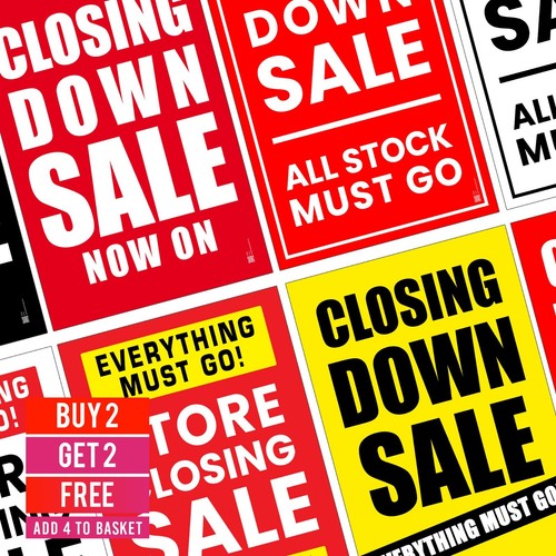 Closing down sale - down, poster