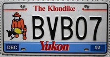 Canada License Plate Yukon Car