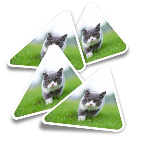 Triangle stickers british - 4x,