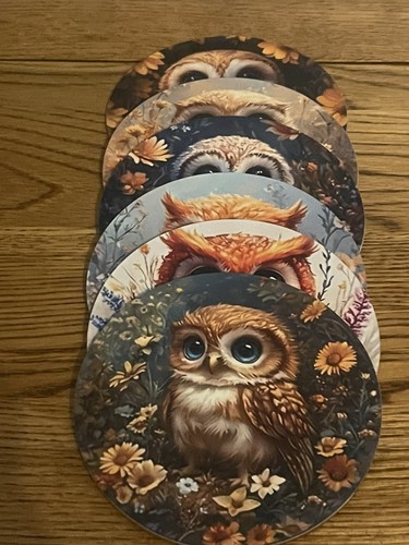 Set owl wooden - 6,