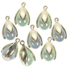  8 Pcs Flower Charms Jewellery