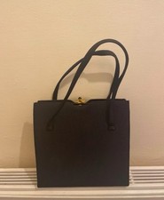 Waldybag Vintage Black Satin Evening Bag