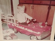 1950's Christmas Boy In Fire