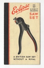 Eclipse Saw Set - vintage leaflet