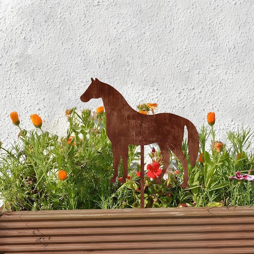 Horse garden stake lifelike - garden, stake,