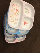 *Kids dinner compartment 3 section tray/plate (4 designs)*