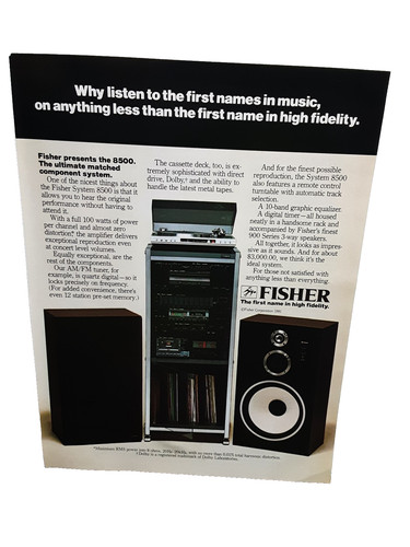 1982 fisher 8500 home rack - 1982,