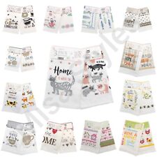 100% COTTON TEA TOWELS SET KITCHEN TERRY GLASS DISH CLEANING DRY CLOTH PACK OF 3