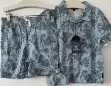 Primark Boys Blue Leaf Print