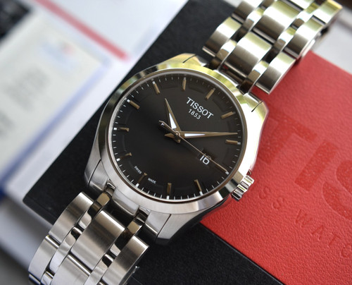 Tissot quartz black dial men - tissot,