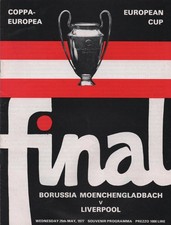 Football Programme European Cup Final 1977 Borussia Monchengladbach V Liverpool