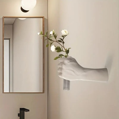 Resin wall mounted vase - resin,