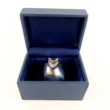 Dansk International Cat Paperweight, Silver Plated Zinc, Japan