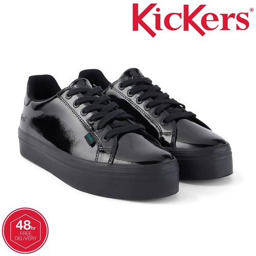 Kickers black patent - black,