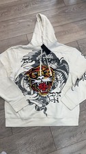 Ed Hardy White Print Hoodie