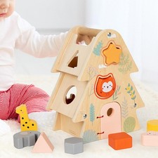 Wooden Shape Sorter House Tree