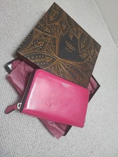 Osprey London Zip Around Pink Leather Purse - (BNIB)