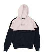 MCKENZIE Mens Hoodie Jumper Medium Navy Blue Colourblock BV77