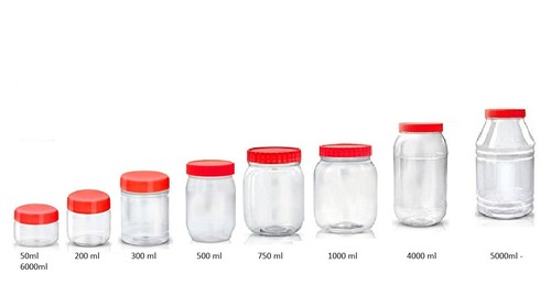 Plastic storage jars - plastic,