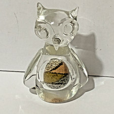 Vintage Hand Made Glass Owl