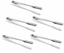 5 Pk 7” Ice Tongs Stainless Steel Sugar Cube Bar Lemon Slices Serving Clipper