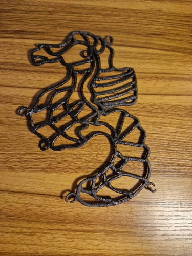 Rustic metal seahorse - rustic, wall