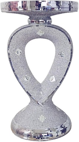 Silver crushed diamond pear - crushed,