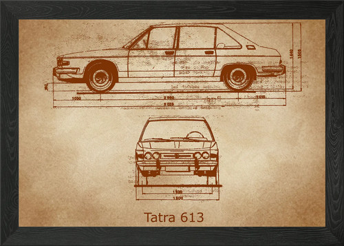 Tatra 613 blueprint - tatra, old