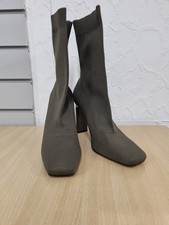 Zara Green Sock Heeled Boots Size 40/7