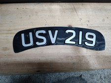 Vintage BSA  AJS  pressed alloy Motorcycle front number plate Man cave wall art