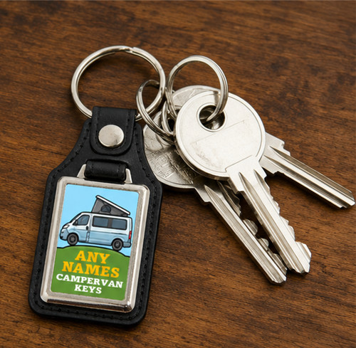 Personalised camper keyring - personalised,