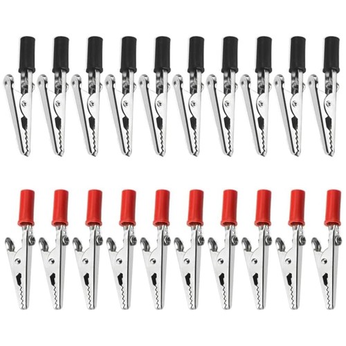 Insulated crocodile clips 5amp - insulated,