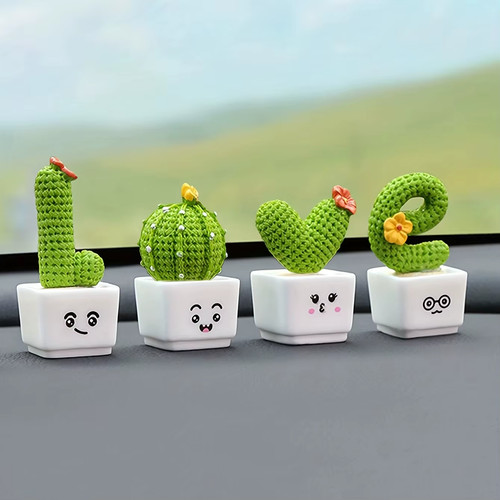 Mini resin succulent cactus - resin,